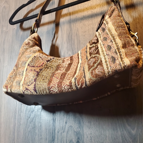 Fossil handbag vintage textured Bohemian fossil purse - Picture 11 of 11